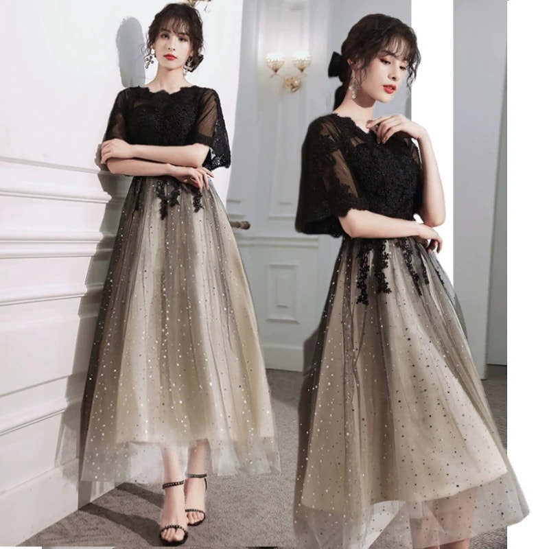 ウエディングドレス 韓国ファッション パーティードレス 結婚式 ドレス ミモレ丈 ロングドレス 演奏会 ドレス 二次会 ウェディングドレス