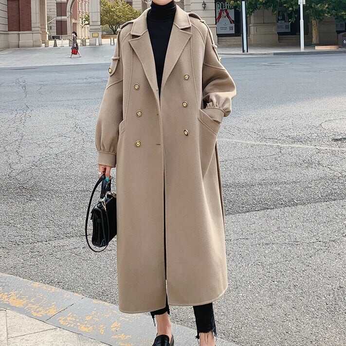 コート アウター ロング モノトーン ラージカラー チェスターコート メタルボタン パフスリーブ ガウンコート ミディアム丈 袖あり 長袖 ポケット付き アウター 羽織り 大人可愛い lout0546 8,636円