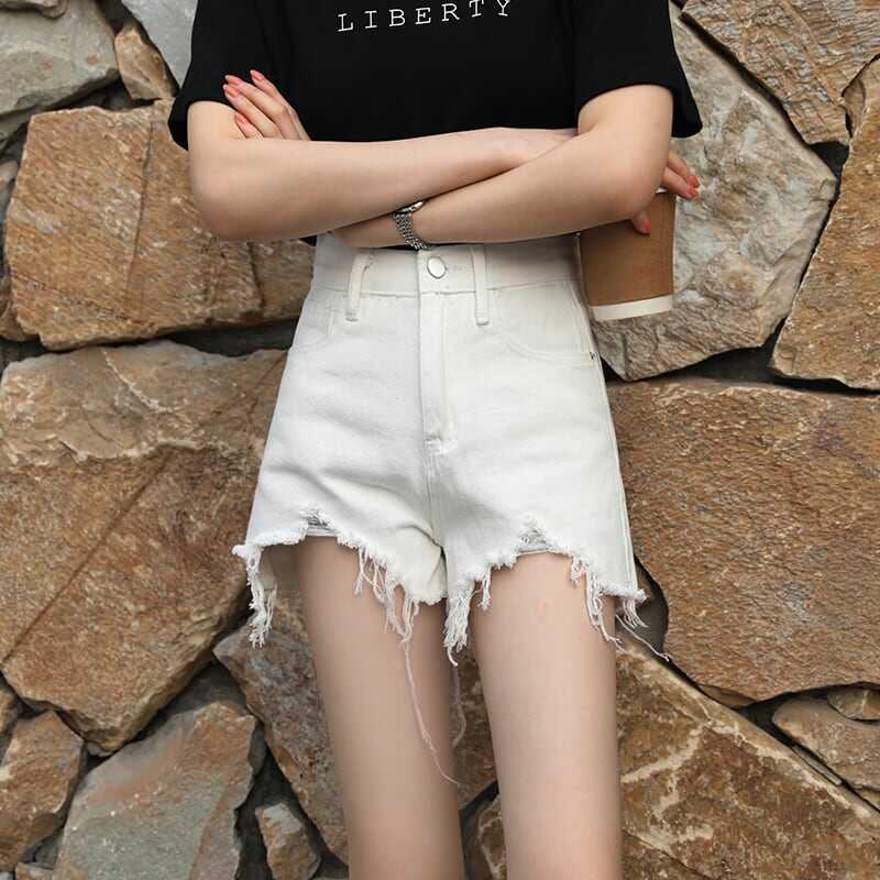 ショートパンツ ボトム デニム カットオフ 切りっぱなし プチプラ ジーンズ デニム ショーツ ジーパン パンツ ハイ ウエスト 美脚 韓国 ヒップアップ 流行り かわいい 可愛い 楽ちん 春 lbo