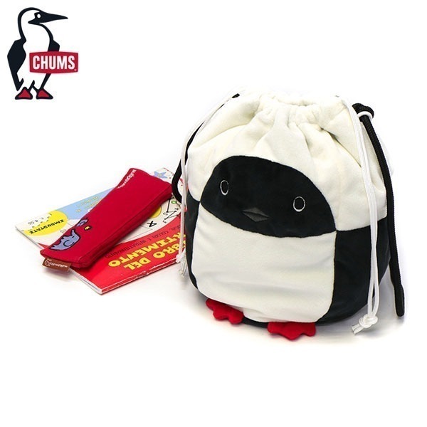 チャムスステッカー付 日本正規品 ショルダーバッグ キッズ 女の子 男の子 巾着 ショルダー ポーチ 2WAY ポシェット 小さめ かわいい フラッフィーブービープチポーチ CH60-3784