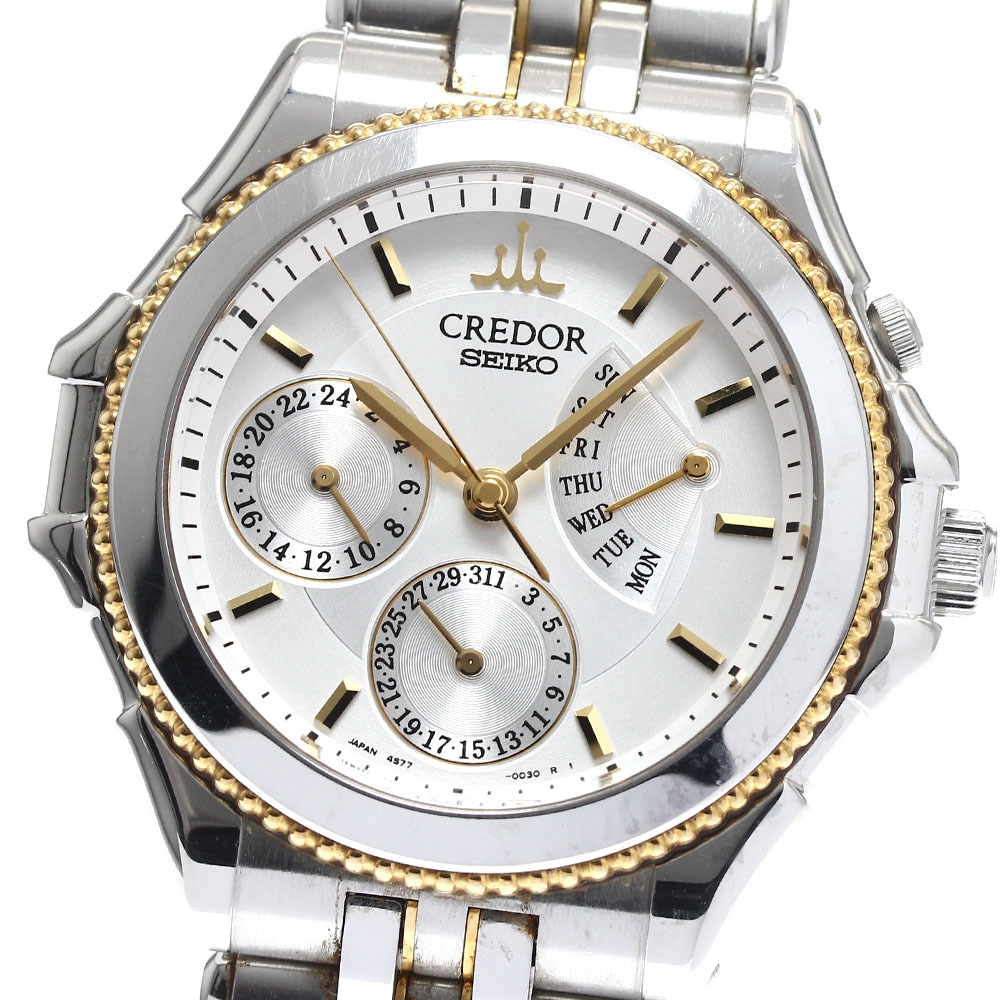 セイコー SEIKO GCBG996/4S77-0A30 クレドール パシフィーク レトログラード 自動巻き メンズ _896398【中古】