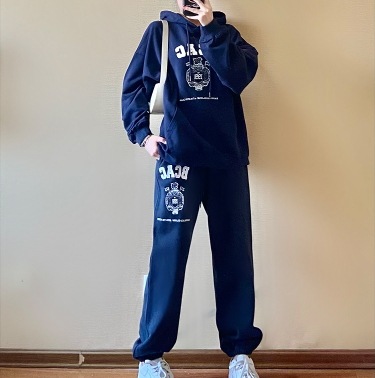 セットアップ パーカー フーディー スウェット 寝巻き 袖あり 長袖 フード付き ファスナー リブ 前開き ウエストゴム カジュアル おしゃれ お洒落 かっこいい こなれ感 メンズライク ボーイッシュ