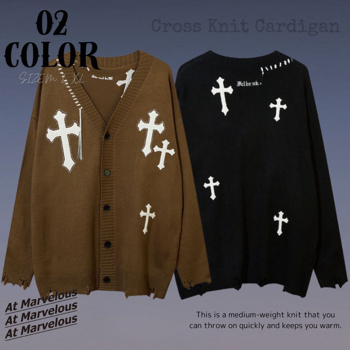カーデ カーディガン 羽織り セーター ニット 長袖 クロス 秋 メンズ オーバーサイズ 大きいサイズ オシャレ おしゃれ カットオフ V系 秋冬 6,789円