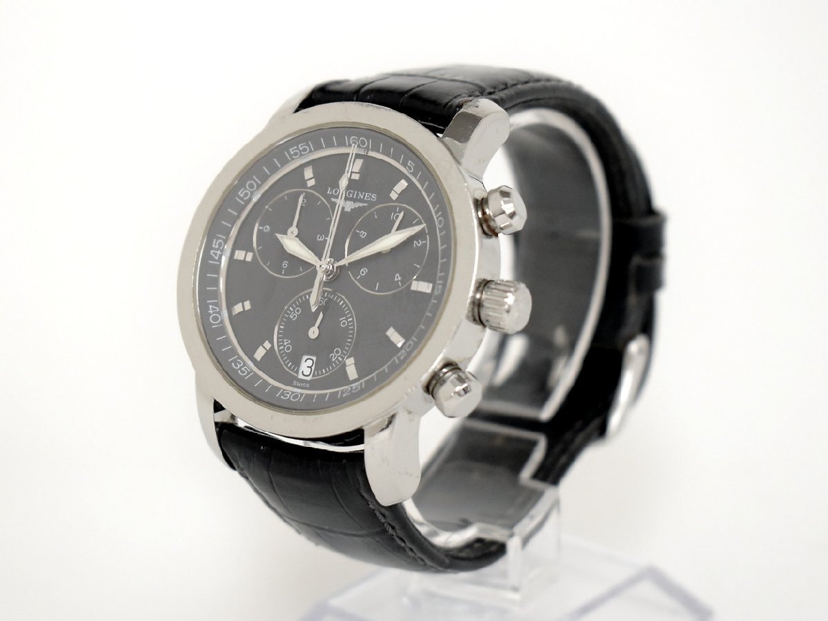 ロンジン LONGINES 腕時計 ヘリテージ L2.663.4 メンズ クォーツ ステンレススチール ベルト社外品 クロノグラフ 限定1000本 2510LT226