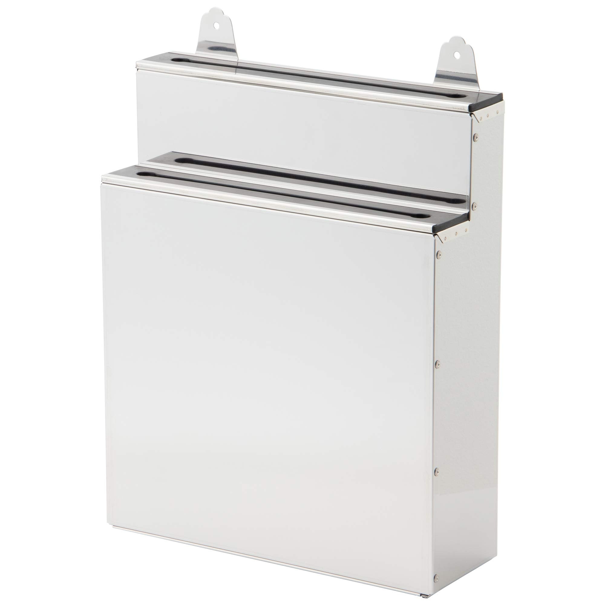 包丁差し ステンレス製 大・2段 釘打ち固定ゴム板付き 間口×奥行×高さ(mm)300×100×370 シンプルで使い易く底板も取り外し可能で衛生的 業務用 AHU26001 8,222円