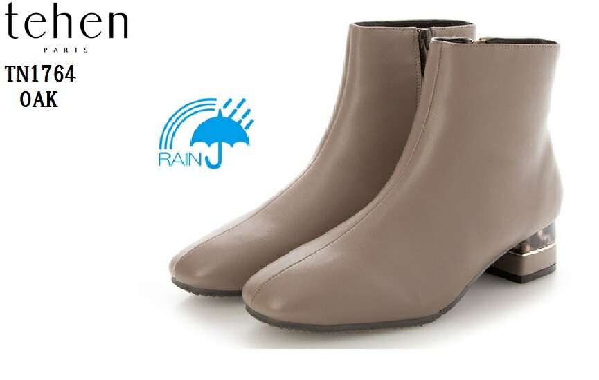 tehen(テーン)TN1764 エレガンスストレッチショートブーツ 金具のラインと柄素材 レディス