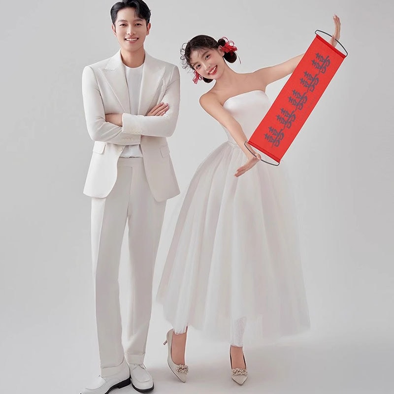 【今恋】ウェディングドレス 白 結婚式 花嫁 サイズオーダーメイド可能 成人式 お呼ばれ ウェディング 演奏会 二次会 パーティードレス 前撮り ワンピース ロングドレス メガ割 35