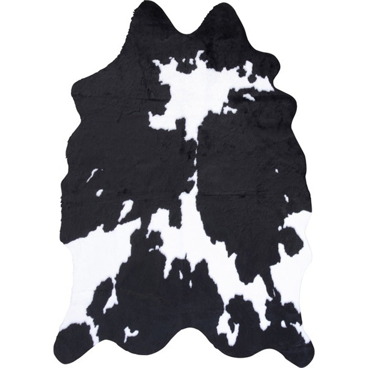 ラグ RG-15BK RG-15BR ウシ アニマル柄 牛柄 牛柄調 フェイクファー カウ柄 ラグマット デザインラグ おしゃれ カントリー ロッジ