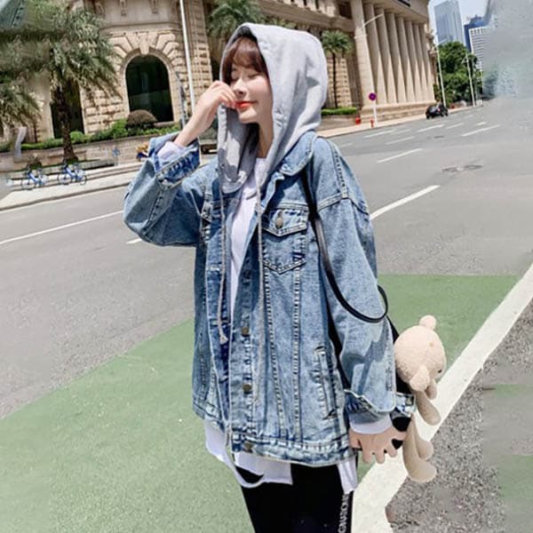 ジージャン レディース L 2L 3L 即納 S M 取り外し フード付 25211367 デニム ジャケット アウター Gジャン ジーンズ 上着 8,476円