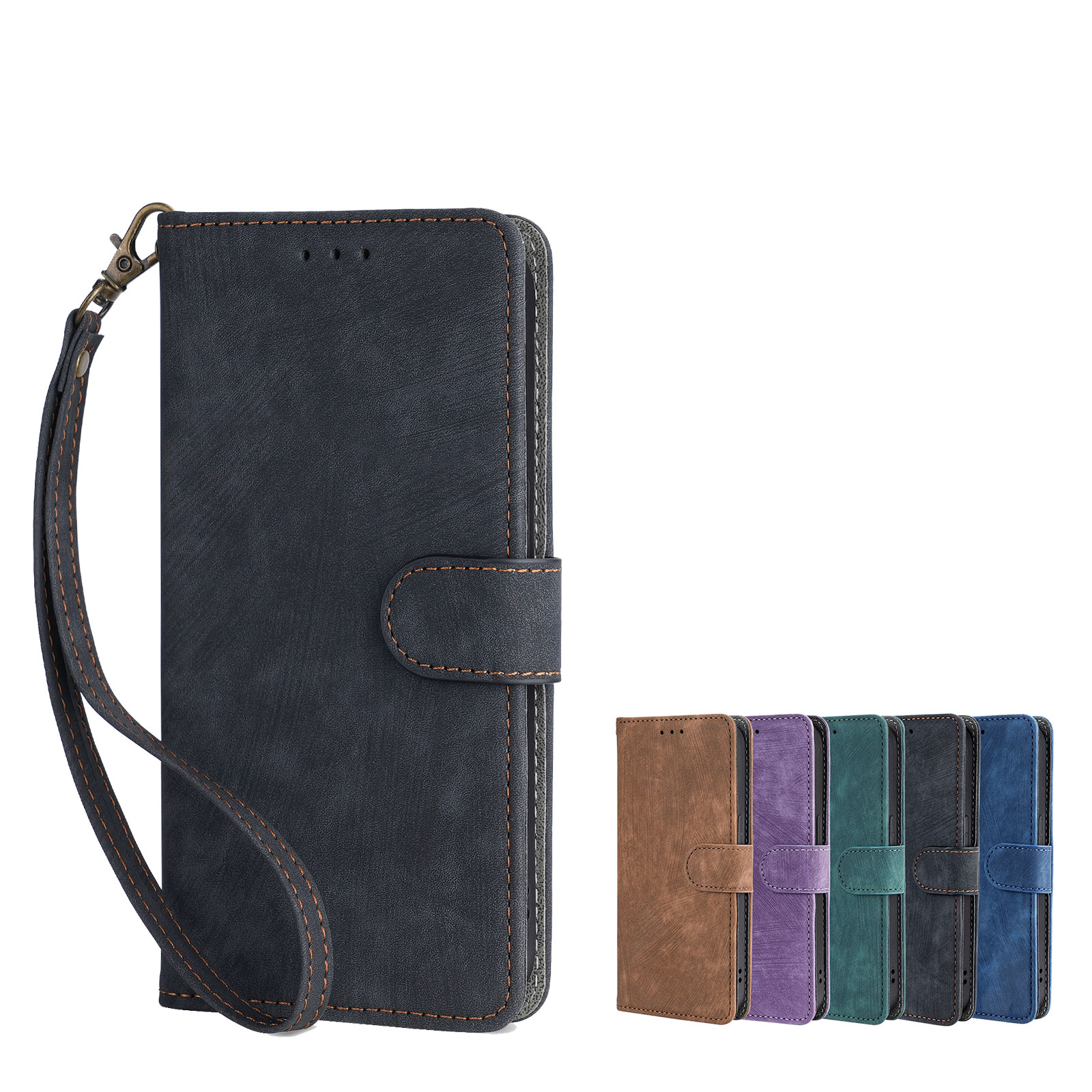 Samsung Galaxy S25 FE ケース 耐衝撃 カバー S25 FE 手帳型 財布型 TPU+PUレザー ストラップ