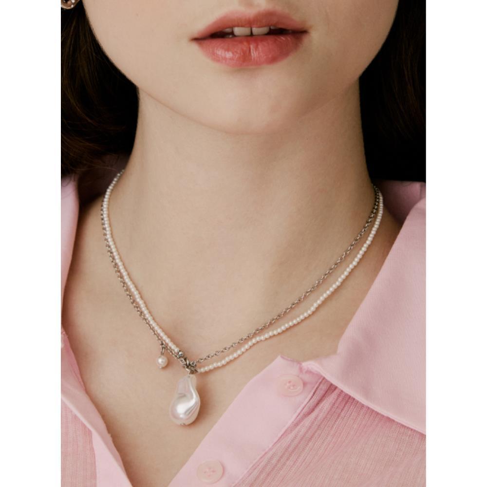 VINTAGE HOLLYWOOD Baroque Pearl Layered Necklace VH2479N