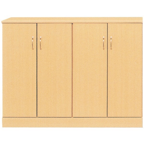 ローシューズボックス(下駄箱) 幅120cm奥行38cm高さ92cm 日本製 ナチュラル PLAZA2プラザ2 完成品