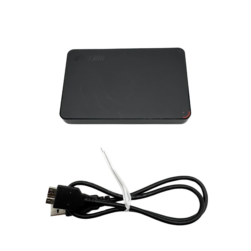 【中古 動作確認済】 HD-NRPCF1.0-BB ブラック ポータブルHDD