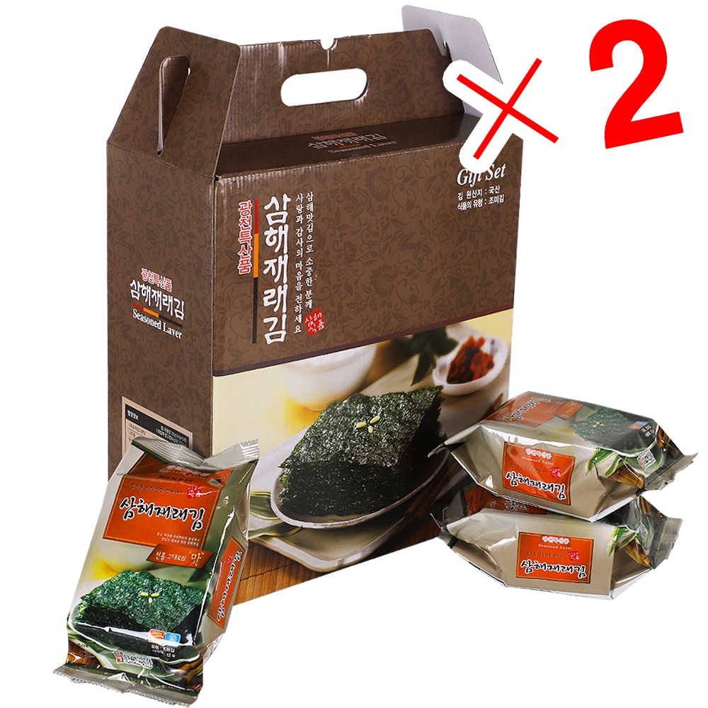 【2箱セット】韓国海苔 セット / 在来食卓海苔 2箱・合計30袋 / とても美味しい韓国の海苔 / ギフト・ご飯のお供・おつまみ・お弁当に大人気！