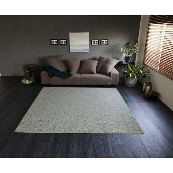 スミノエ アレルブロック ラグ フォルテ 190×240cm グリーン メーカー直送
