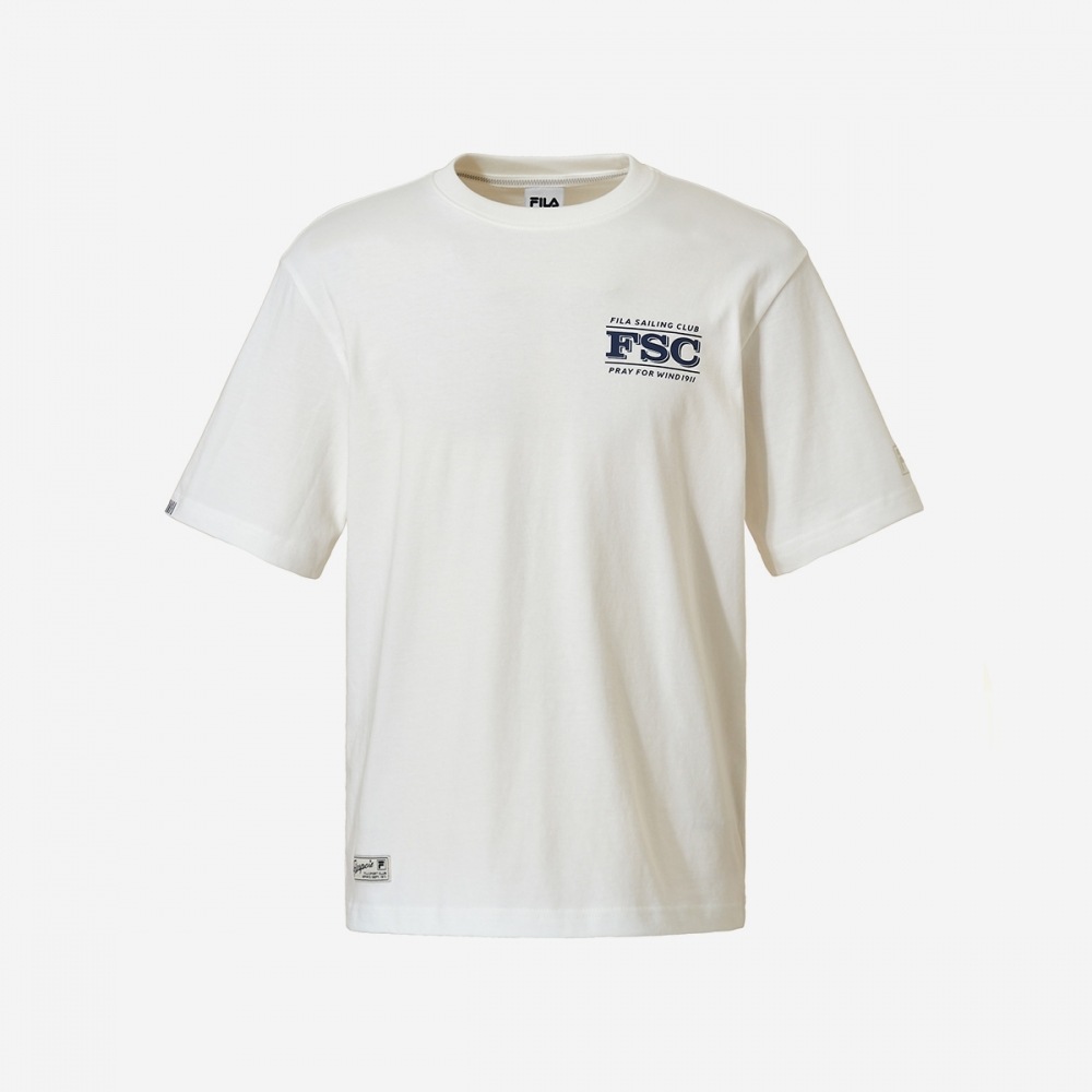 フィラスポーツクラブグラフィックショートスリーブ T シャツ FS2RSH2111X-OWH