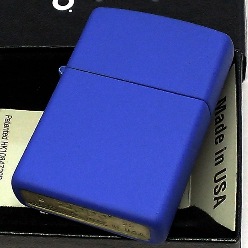 ZIPPO ライター シンプル ジッポー マットブルー 青 艶消し クール かっこいい おしゃれ メンズ プレゼント ギフト