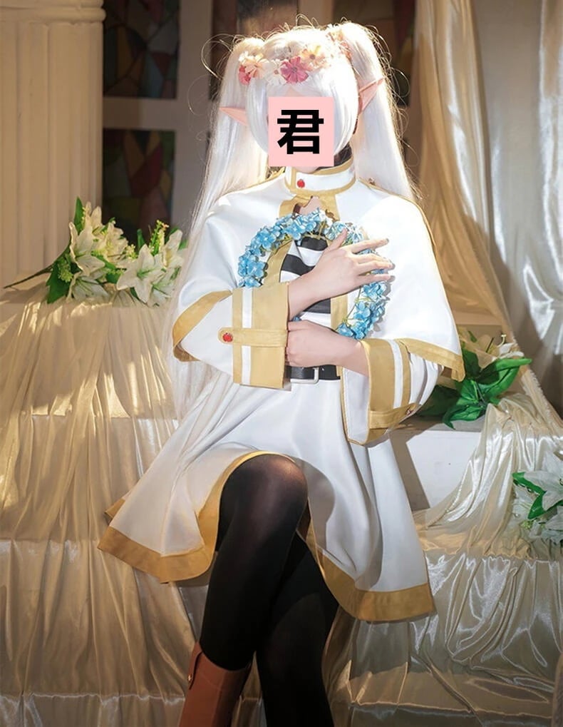 コスプレ コスチューム フリーレン Frieren ふりーれん 葬送のフリーレン 魔法服 公式服 コスプレ服 コスプレグッズ コスプレ変装服 妖精の耳付き かつら購入可能 パニエ購入可能
