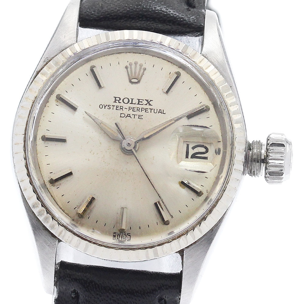 訳あり ロレックス ROLEX 6517 オイスターパーペチュアル デイト Cal.1130 WGベゼル 自動巻き レディース _930268【中古】
