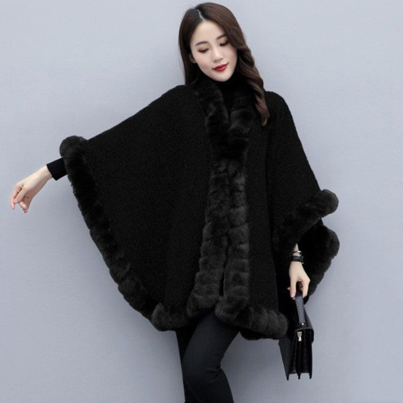 入荷ポンチョコートレディースコートポンチョ裏ボア暖かマントケープアウターショール大判ストール裏起毛