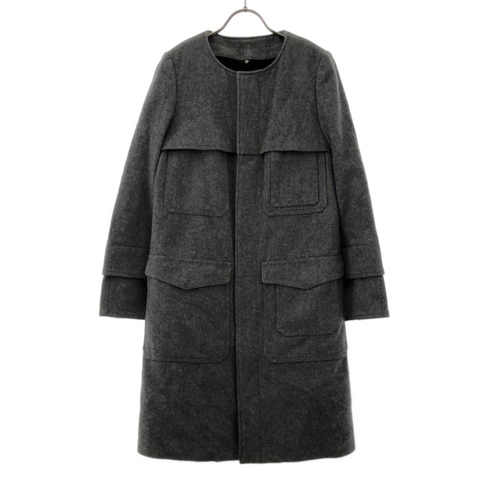 日本製 ボアライナー付き ウールコート 1 グレー レディース