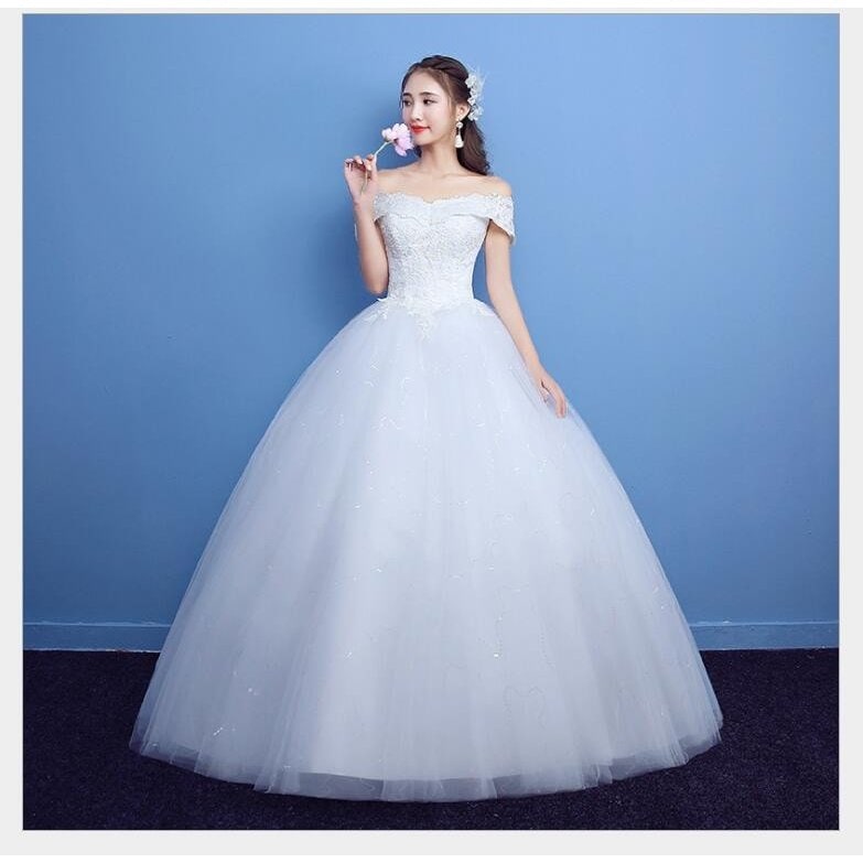 パーティードレス ウエディングドレス オフショルダー ロングドレス プリンセスドレス ステージ衣装