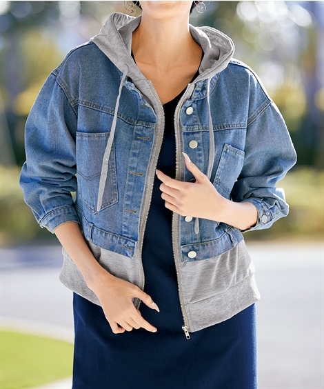 ジャンパー・ブルゾン ドッキングデニムジャケット アトランダム