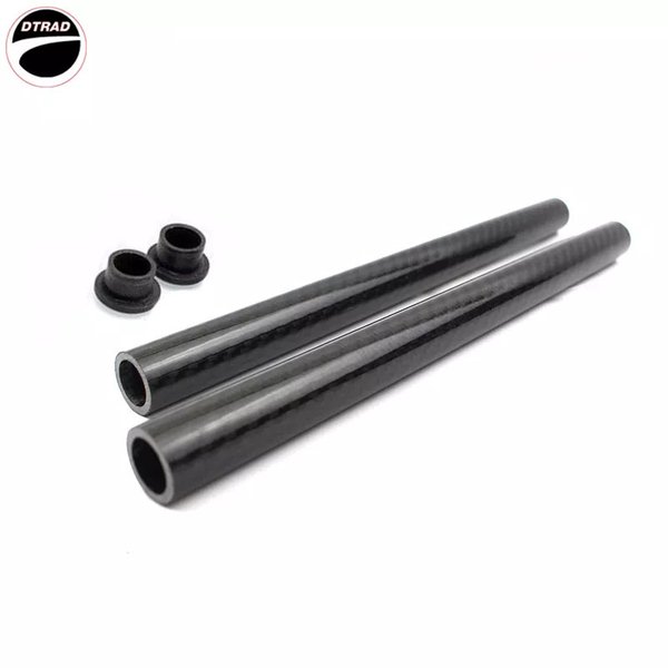 カーボンファイバーモーターサイクルハンドルバー 22mm 交換用ロッド 2個