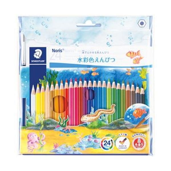 (まとめ)ステッドラー ノリスクラブ 水彩色鉛筆24色セット 14410NC24P 1パック(×10セット)