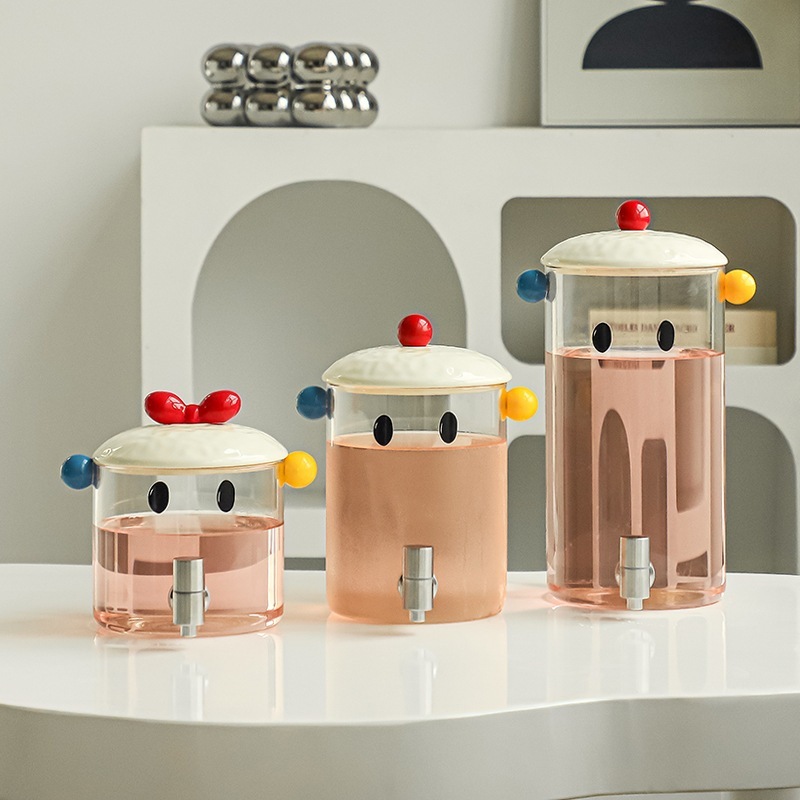 蛇口付きかわいいミルクティーバケツ夏の水ジュースバケツ