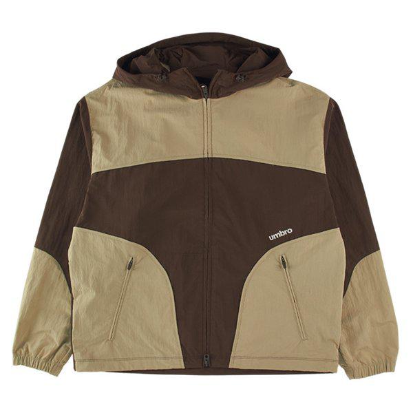 ウェイファインダー配色フード付きジャケットUQ123CJK12-BRW0