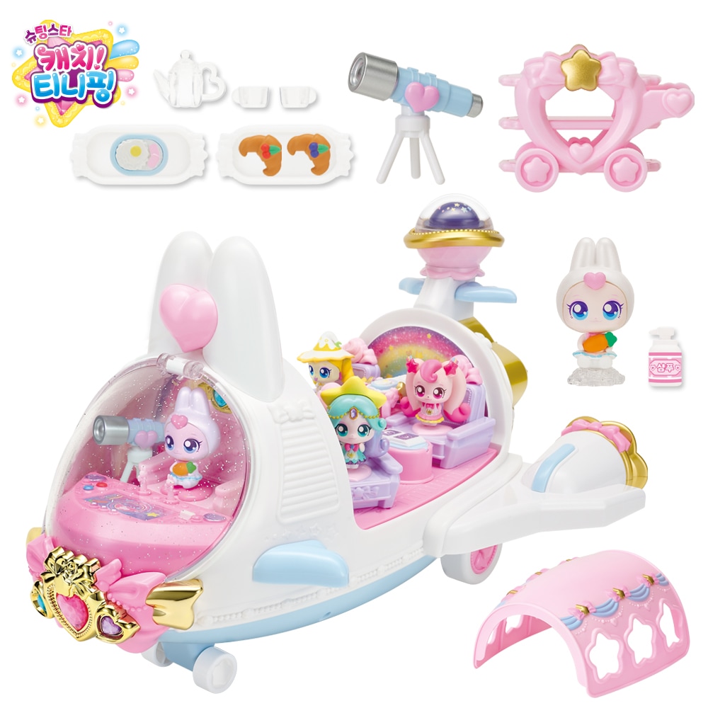 シューティングスターキャッチティーニッピングティニピング宇宙別飛行機カンガンピング宇宙船フィギュアおもちゃ