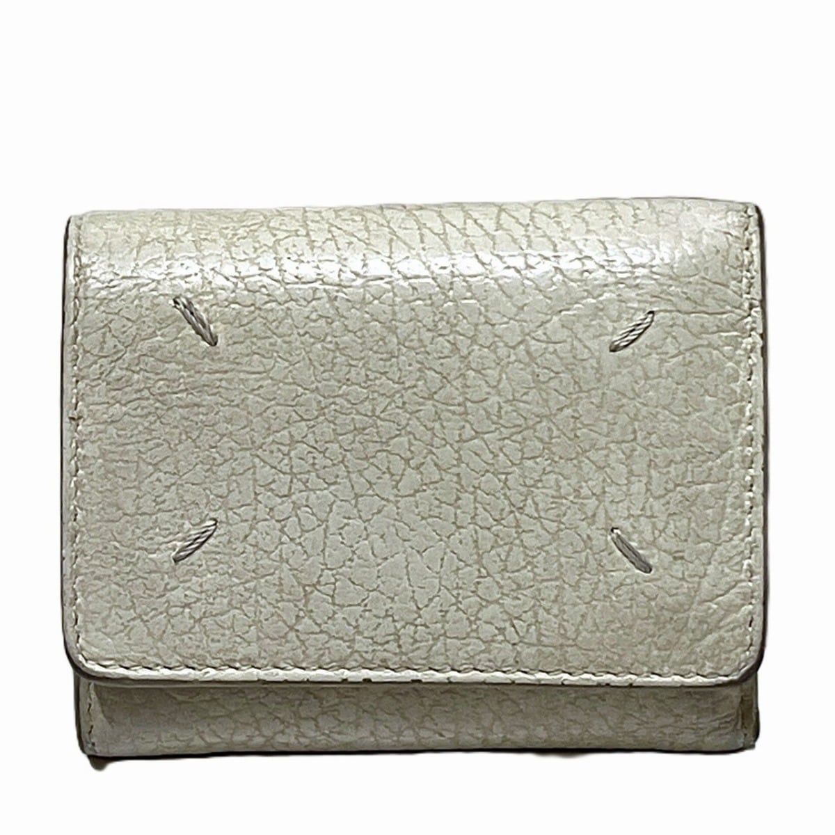 メゾンマルジェラ 三つ折り財布 ZIP COMPACT TRI FOLD WALLET レザー SA3UI0010 ユニセックス 中古