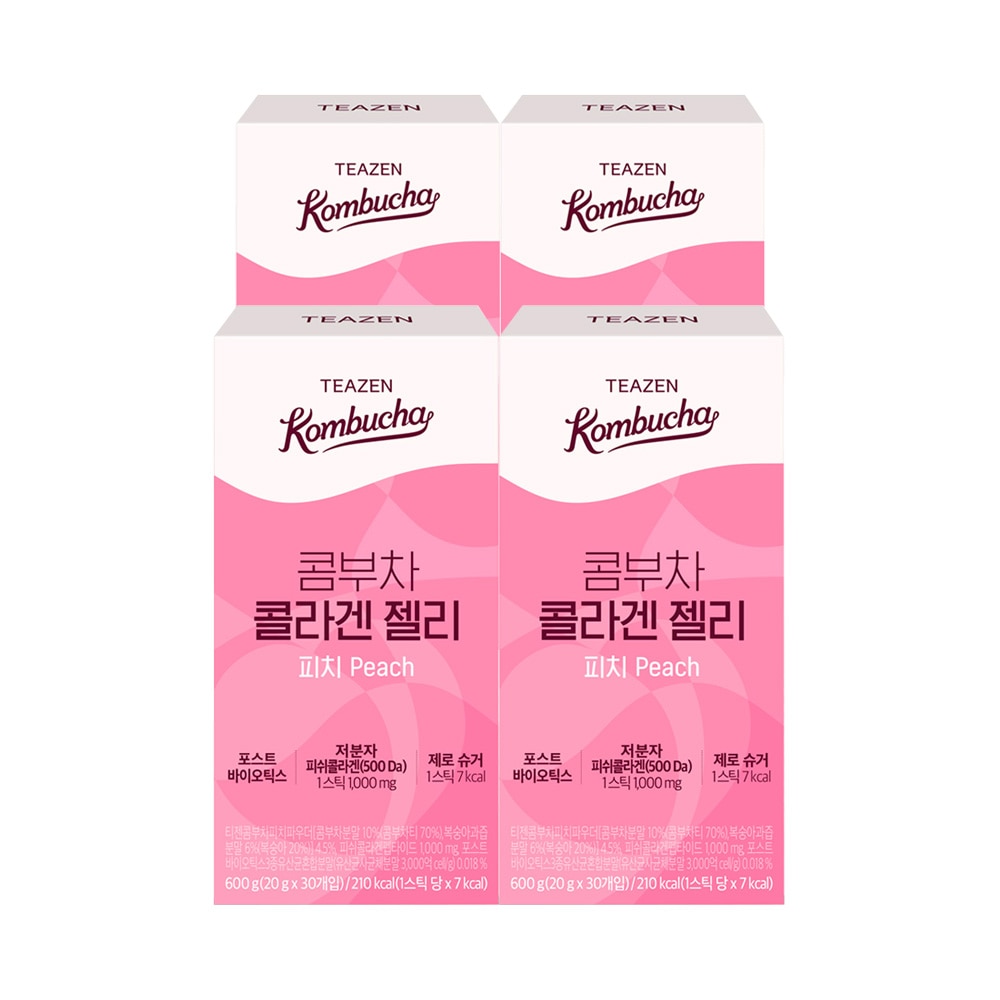 コンブ茶 コラーゲン ゼリー ピーチ 30本 x 4箱 計120本