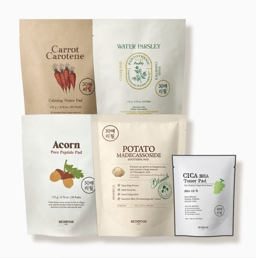 パッド詰め替えセット キャロット30枚 + パントテニック 30枚 + エイコン 30枚 + ポテト 30枚 4種セット (計120枚)