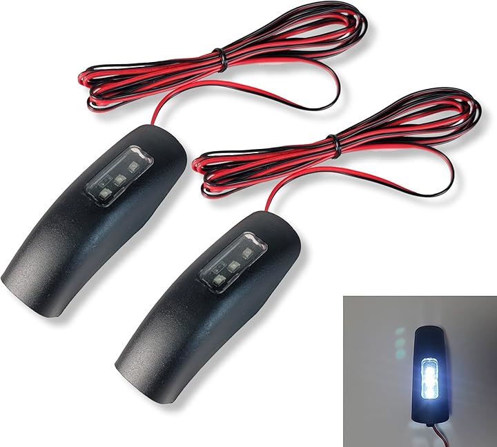 LED ウエルカムライト 12V フットランプ アルファード ヴェルファイア 30系 前期 後期 スライドドア 専用 社外品 2個 リアカーテシランプ(ホワイト)