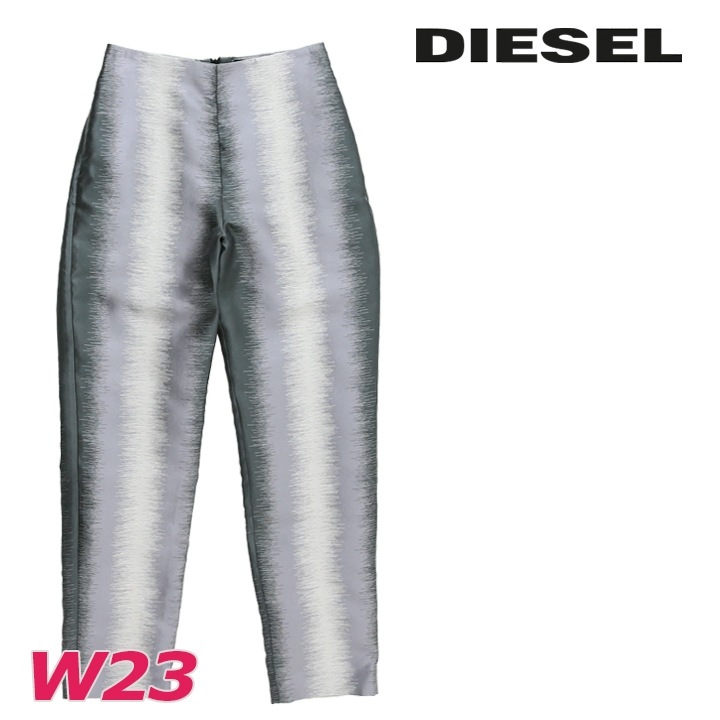 アンクルパンツ レディース P-ROSLER バックファスナー ハイウエスト die-l-p-f4-627