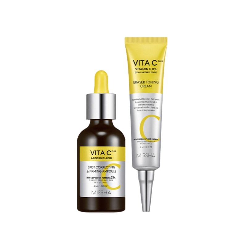【2種セット】 ビタCプラス シミケア＊ アンプル40ml＋トーニングクリーム30ml 韓国コスメ ギフト