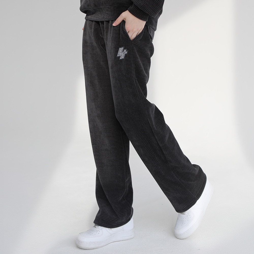 [男女共用]ベルベットワッフルワイドパンツ
