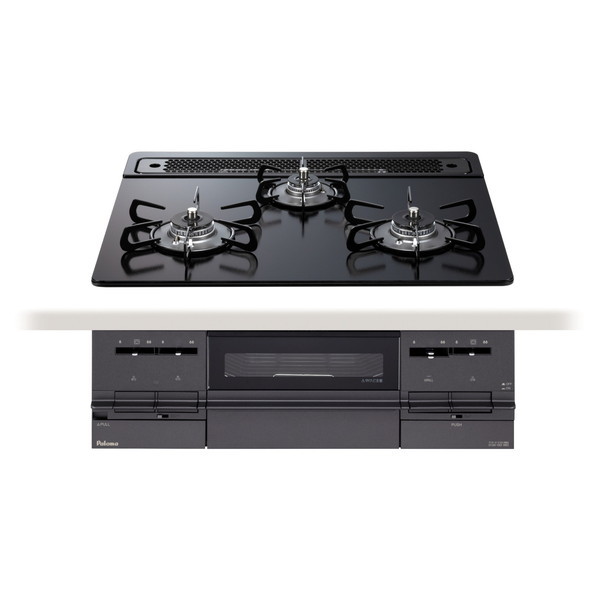 PD-733W-60GZ-13A マッティーブラック BRilliO [ビルトインガスコンロ(都市ガス用両側強火タイプ幅60cm)]