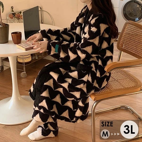 もこもこ モコモコパジャマ ルームウェア 上下セット チェック柄 パジャマ 冬 長袖 前開き 寝巻き 部屋着 暖かい あったか モコモコ 大人用 ふわふわ レディース 女性用 かわいい 可愛い ギフト