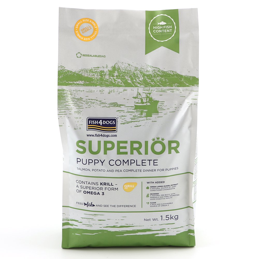 ドッグフード　フィッシュ４ドッグ　スーペリア　パピー　１．５ｋｇ　ＣＲＣ45―05―99―00―00