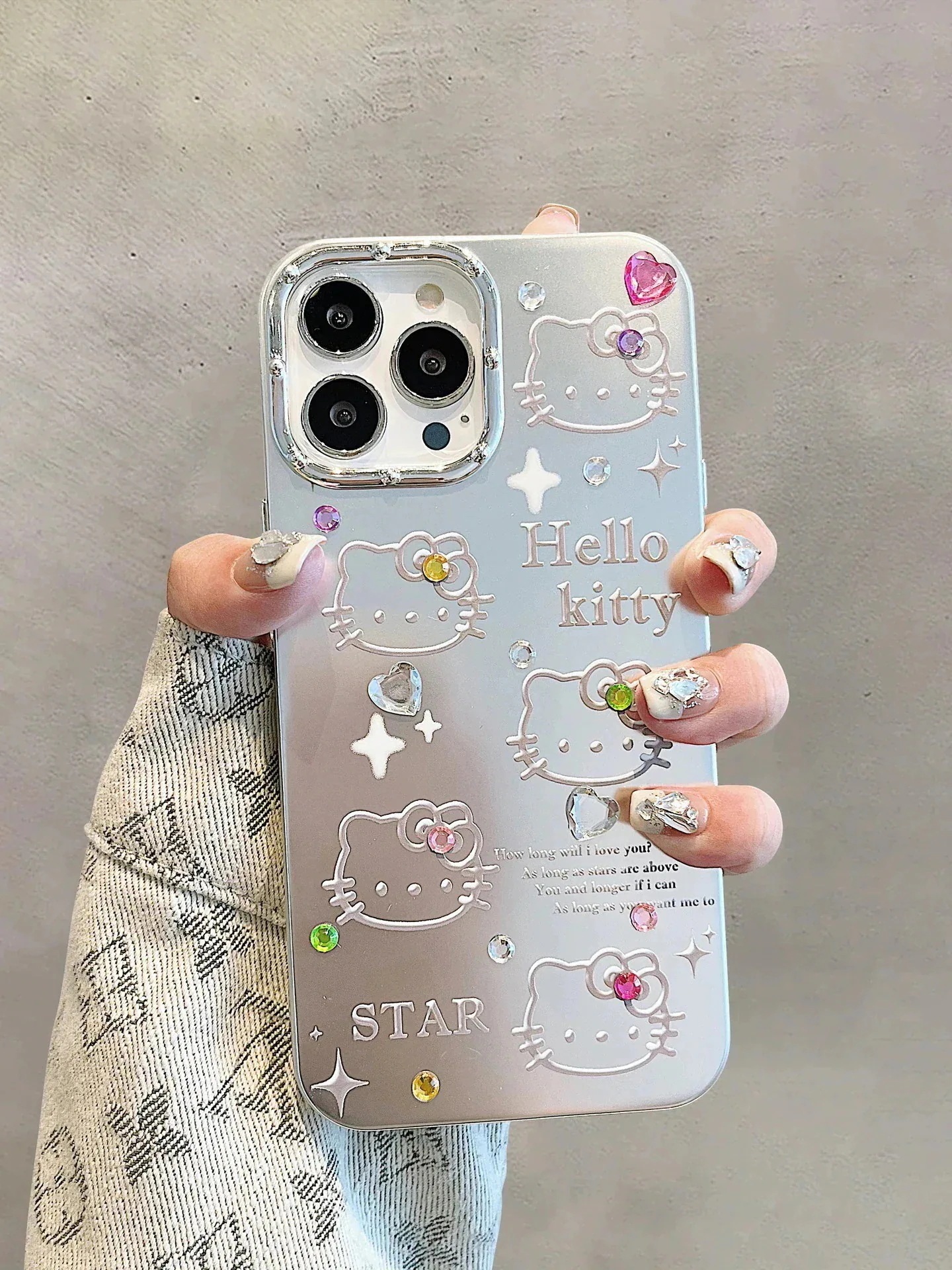 その他のiPhoneケースその他のiPhoneケースサンリオその他のiPhoneケースかわいいkt猫シルバーy2k風適用アップル14携帯ケース少女心iphone13proma