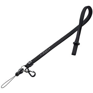 (まとめ) サンワサプライ スマホ・デジタルカメラ用ネックストラップ 10mm幅 ブラック DG-ST16BK 1本 (×8セット)