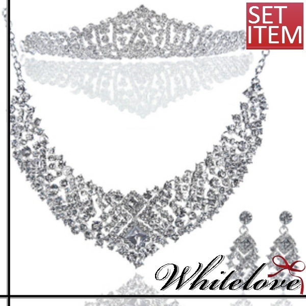 ウエディング ブライダル パーティー ジュエリー 3点 セット 小物 結婚式 披露宴 挙式 花嫁 新婦 二次会 発表会 演奏会 ティアラセット ３点 レディース アクセサリー ウエディングドレス 即日