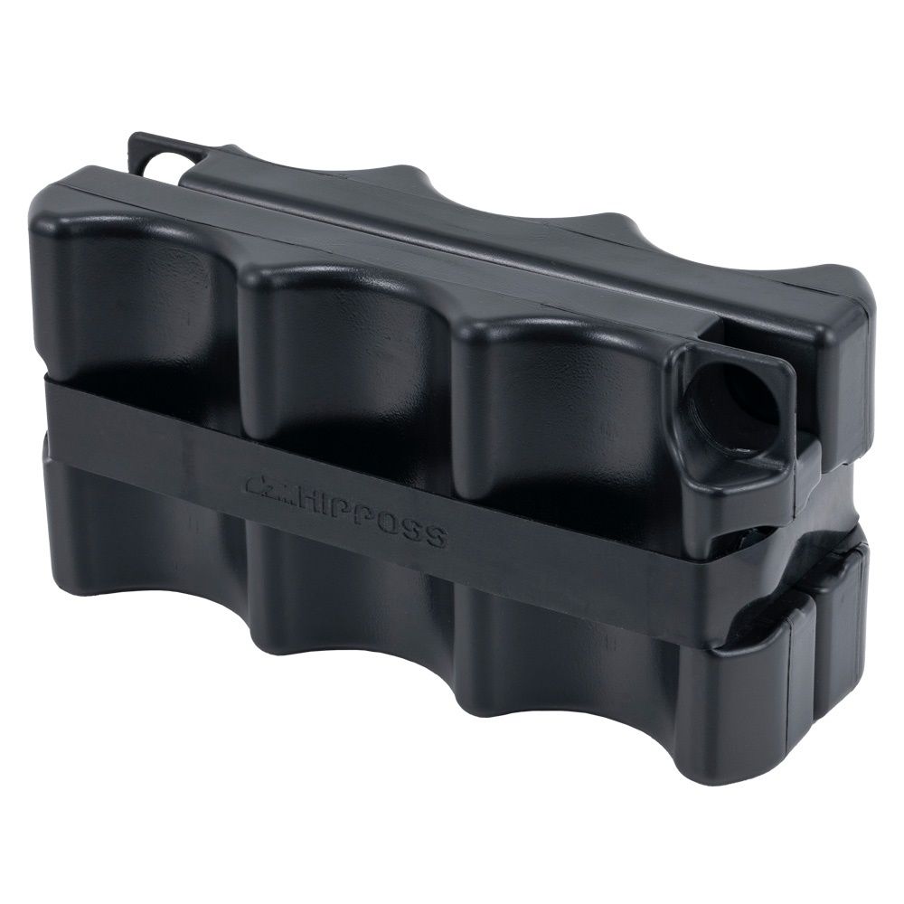 （まとめ買い）ナカバヤシ HIPPOSS ヒッポス アイスクーラーブロック 2個セット ブラック HPS-ICB01-2PBK [x3セット]