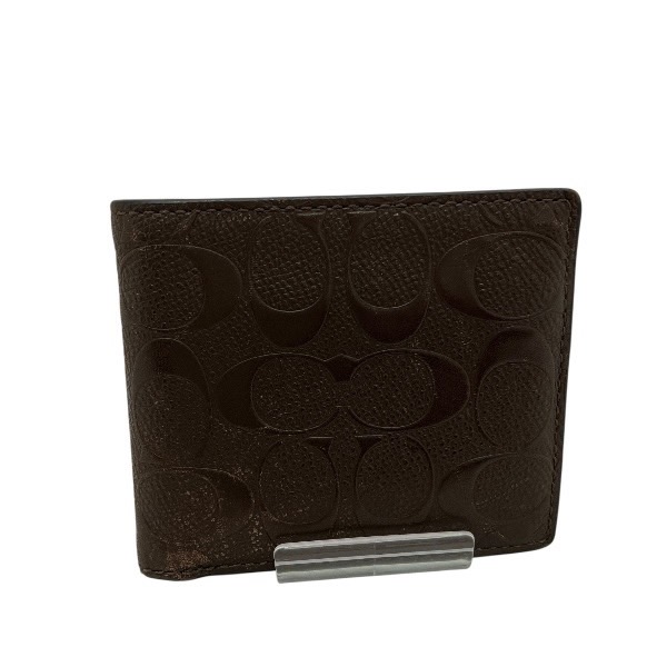 コーチ COACH シグネチャー F75363 コンパクト 二つ折り財布 レディース 【中古】 5,171円