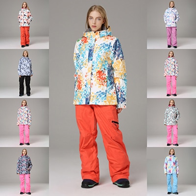 [3日内急速出荷] 大人気 ウィンタースポーツ スノーボードウェア スキーウェア スノボウェア スキー 上下セット 撥水防風 保温 雪遊び 暖かい