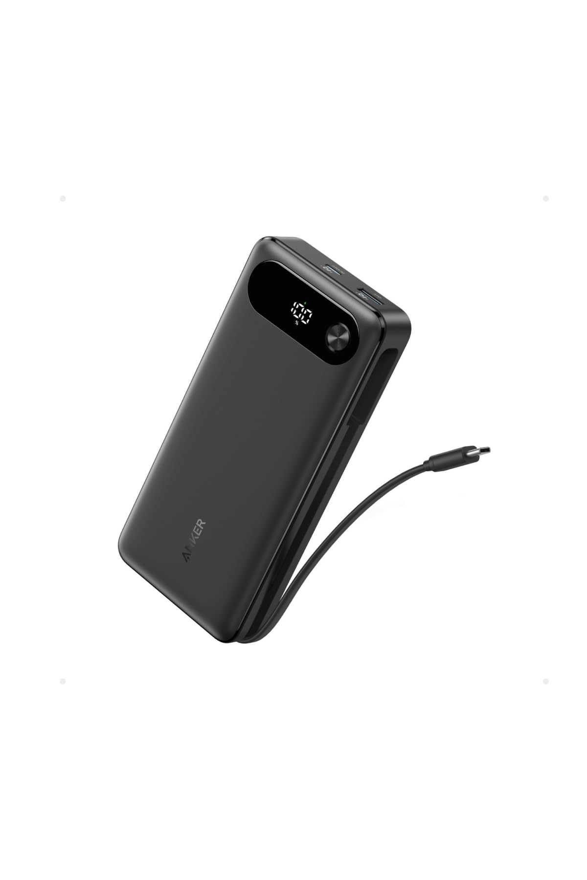 Anker Power Bank (20000mAh, 87W, Built-In USB-C ケーブル) (モバイルバッテリー 20000mAh 87W出力 大容量 LEDディスプレイ搭載 USB-