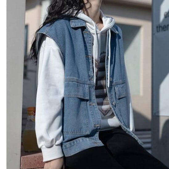 レディース ジャケット 上着 羽織り ジレ ベスト デニム インスタ映え 高見え 可愛い かわいい 韓国 かっこいい カジュアル 大人 上品 きれいめ シンプル クラシック エレガント こなれ感